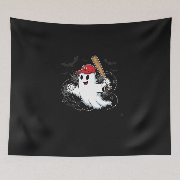 Item preview, Boo Ghost Playing Baseball Funny Halloween Baseball Costume  designed and sold by diyoor.