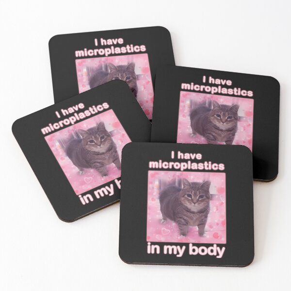 Item preview, Microplastics In Body Funny Cat Meme Gifts designed and sold by CarylonBeata.