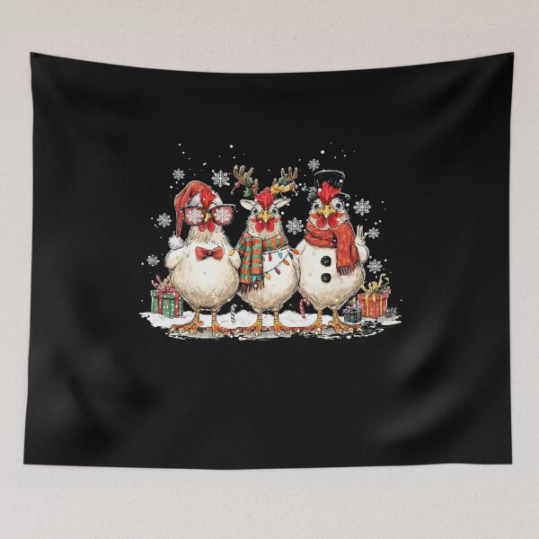 Item preview, Retro Chicken Christmas Coquette designed and sold by Dagmarporgnysdo.