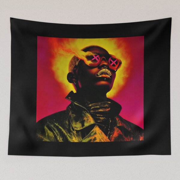 Item preview, AfroNova Graffiti Prophets — Afrofuturist neon saints glowing with cosmic graffiti energy, street art fused with divine power. designed and sold by Blackcanvas444.
