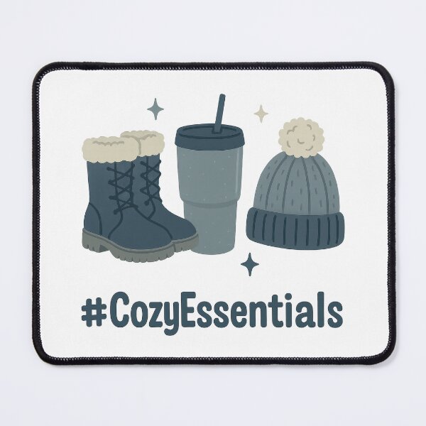 Item preview, #CozyEssentials – Minimalist Winter Boots, Beanie & Tumbler Design designed and sold by inkoutninja.