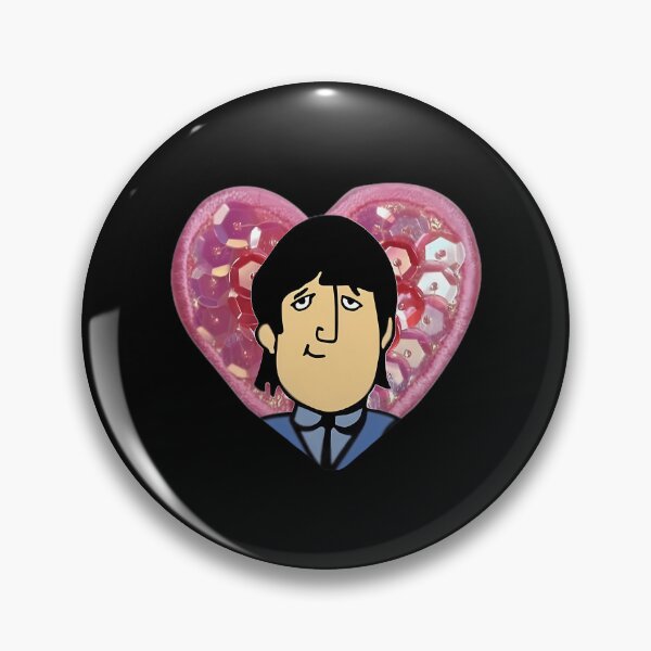 Item preview, Cartoon John Lennon Sequin Heart designed and sold by bonurasuliaj.