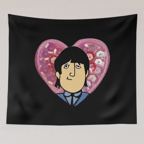 Item preview, Cartoon John Lennon Sequin Heart designed and sold by bonurasuliaj.
