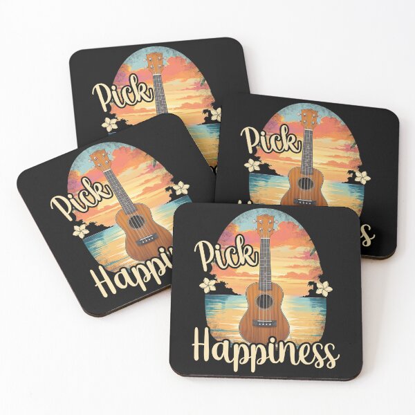 Item preview, Pick Happiness! Ukulele Sunset designed and sold by UkeverseGifts.