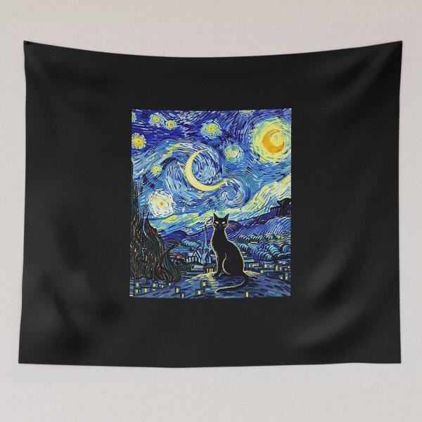 Item preview, Cat Starry Night Van Gogh Cat For Cat Lover Cat Mom Cat Dad designed and sold by cawtoon.