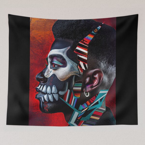 Item preview, AfroNova Graffiti Prophets — Afrofuturist neon saints glowing with cosmic graffiti energy, street art fused with divine power. designed and sold by Blackcanvas444.