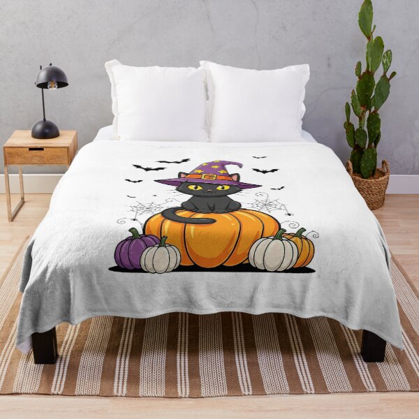 Item preview, Cute Black Witch Cat Pumpkin Halloween Costume Fall Autumn designed and sold by cawtoon.