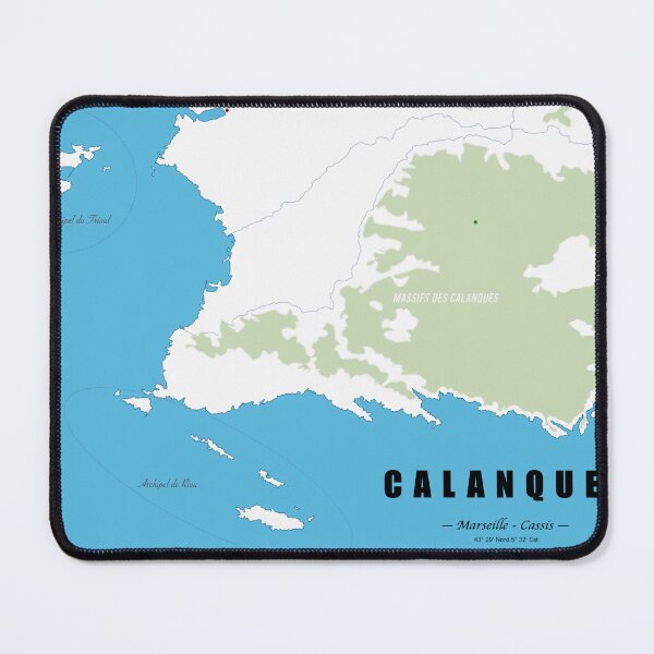 Item preview, Calanques Marseille Cassis Minimalist Map Coastal Art designed and sold by Bobraiis.