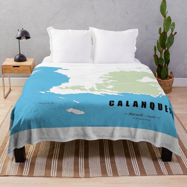 Item preview, Calanques Marseille Cassis Minimalist Map Coastal Art designed and sold by Bobraiis.