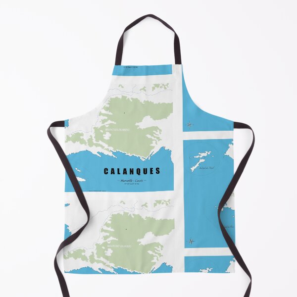 Item preview, Calanques Marseille Cassis Minimalist Map Coastal Art designed and sold by Bobraiis.