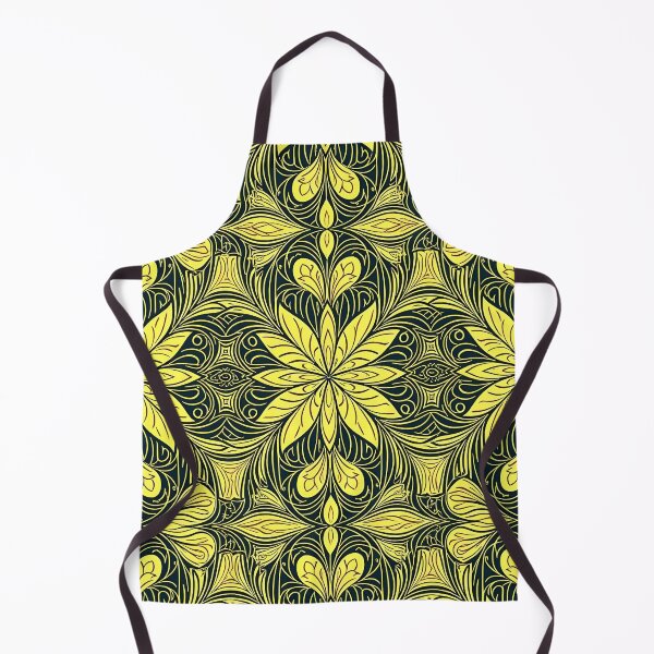 Item preview, Yellow, Flowers & Leaves, Abstract Artistic Stylize, Symmetrical Repeated Texture Pattern (image size 8320x12480) designed and sold by Digital-Davinci.