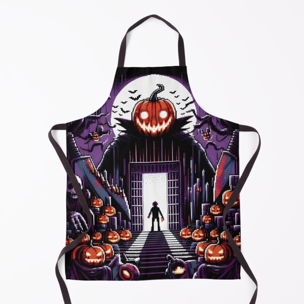 Item preview, 16-Bit Horror Pumpkin Lord with Jack-O'-Lantern Army Pixel Art. designed and sold by The-T-In-Retro.