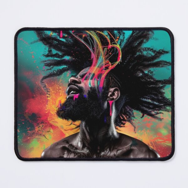Item preview, AfroNova Graffiti Prophets — Afrofuturist neon saints glowing with cosmic graffiti energy, street art fused with divine power. designed and sold by Blackcanvas444.