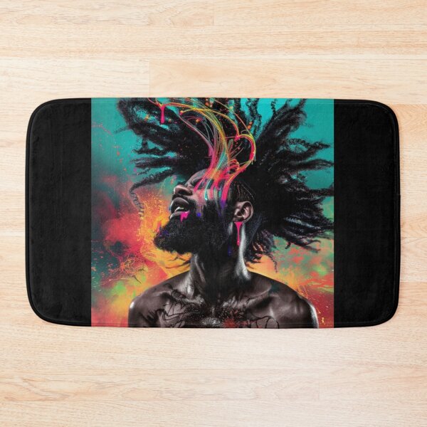 Item preview, AfroNova Graffiti Prophets — Afrofuturist neon saints glowing with cosmic graffiti energy, street art fused with divine power. designed and sold by Blackcanvas444.