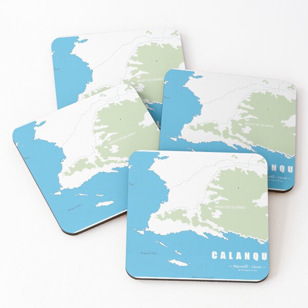 Item preview, Copy of Calanques Marseille Cassis Minimalist Map Coastal Art designed and sold by Bobraiis.