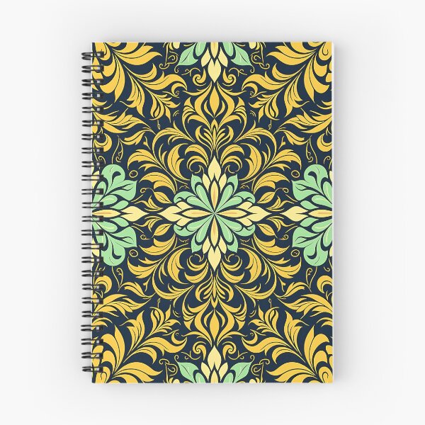 Item preview, Yellow, Flowers & Leaves, Abstract Artistic Stylize, Symmetrical Repeated Texture Pattern (image size 8320x12480) designed and sold by Digital-Davinci.
