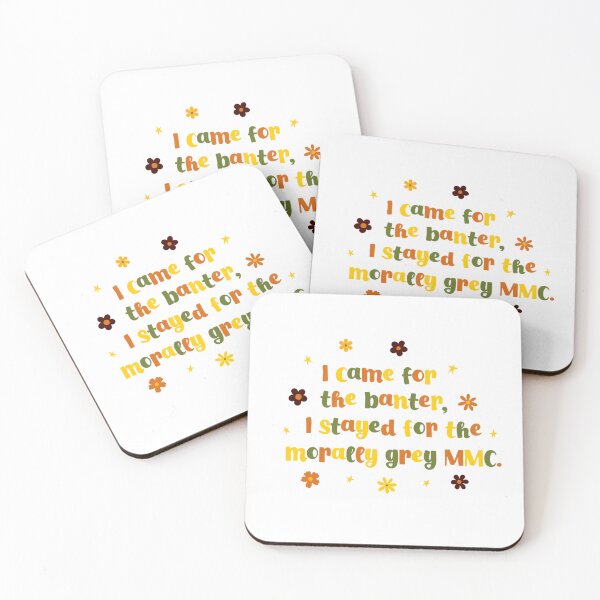 Item preview, I came for the banter, I stayed for morally grey MMC - fall colours - bookish quotes designed and sold by Nika Venturini.