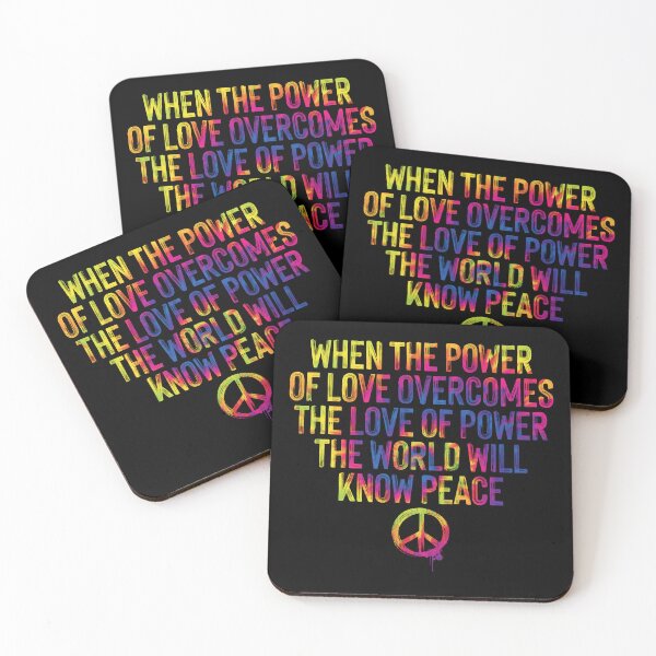 Item preview, The Power Of Love Overcomes The Love Of Power Peace Quote Design designed and sold by AshwinRaja67.