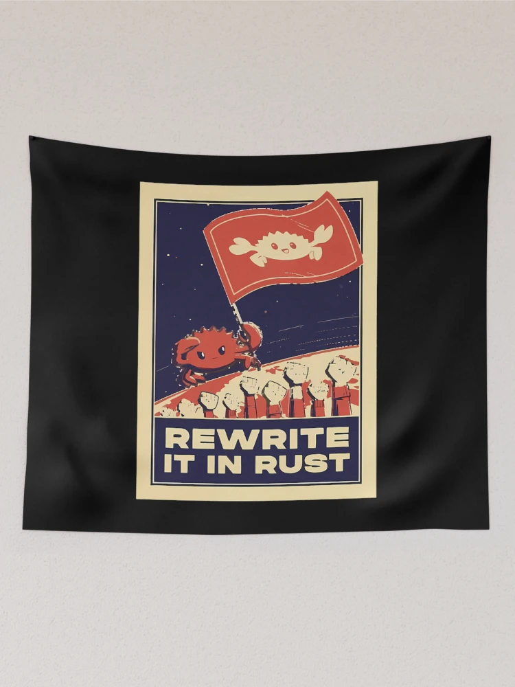 Thumbnail 2 of 3, Tapestry, Rewrite It In Rust - Rust Programming designed and sold by SHANNONANDEN.