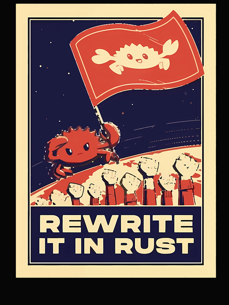 Thumbnail 4 of 4, Boxy T-Shirt, Rewrite It In Rust - Rust Programming designed and sold by SHANNONANDEN.