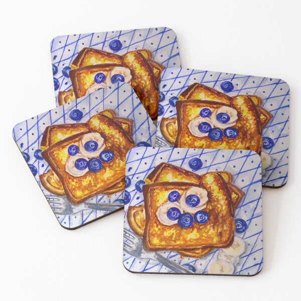 Item preview, Toast Bread Food Art Watercolor painting  designed and sold by happiartworks .