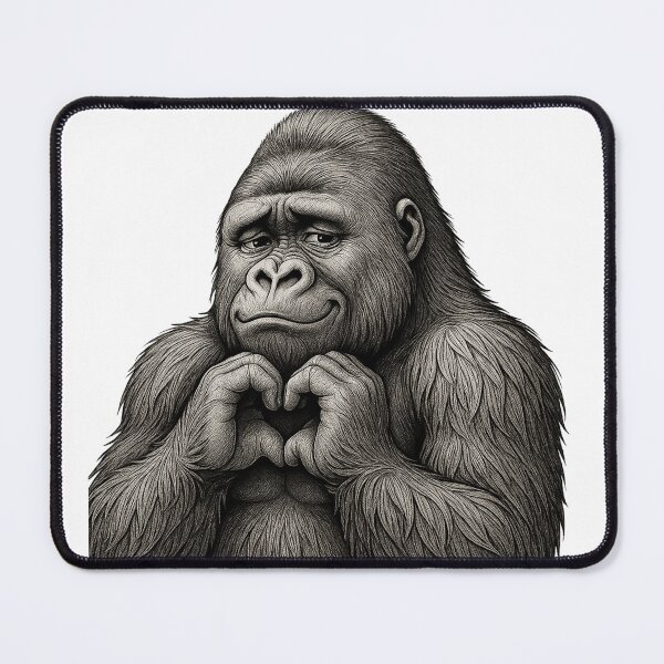 Item preview, Heart Hands Gorilla - Gentle and Loving Ape Illustration designed and sold by corocoro-coron.