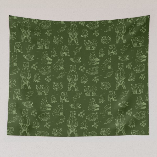 Item preview, Green Bears Pattern designed and sold by starlinex.
