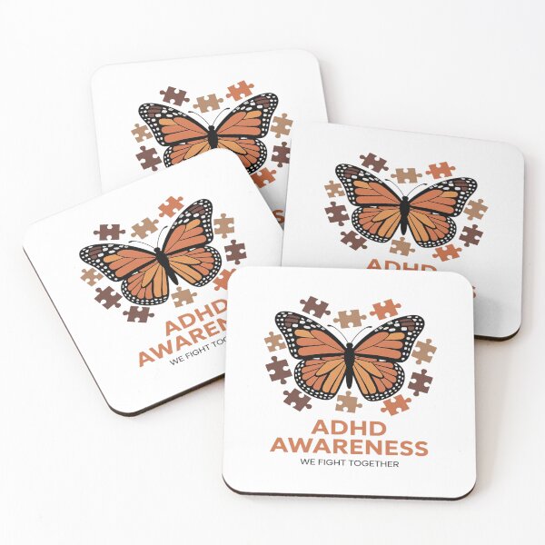 Item preview, ADHD Awareness Month ADHD Orange butterfly Neurodiversity designed and sold by itsnothatweird.
