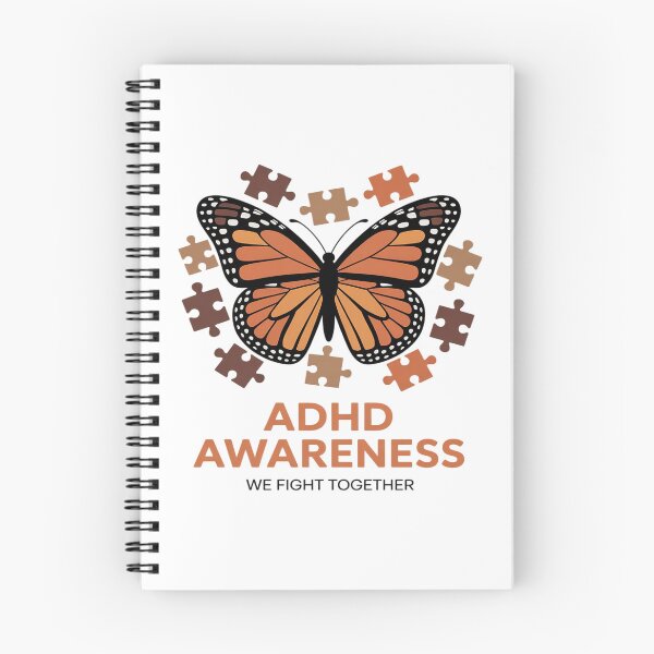 Item preview, ADHD Awareness Month ADHD Orange butterfly Neurodiversity designed and sold by itsnothatweird.