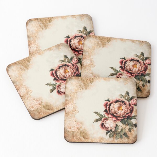 Item preview, Grand Vintage Peony Botanical on Aged Parchment designed and sold by LanaGustavsson.