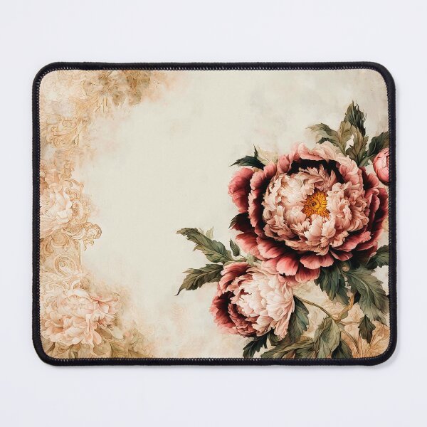 Item preview, Grand Vintage Peony Botanical on Aged Parchment designed and sold by LanaGustavsson.