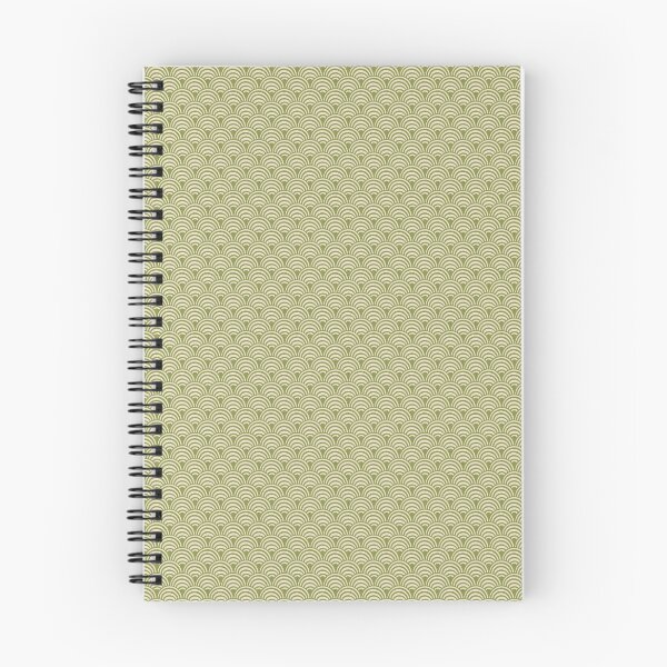 Item preview, Mini Seigaiha Wave Pattern in Olive Green – Japanese Retro Texture Print designed and sold by StudioMeggi.
