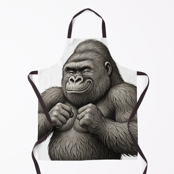 Item preview, Excited Gorilla - Joyful and Playful Ape Illustration designed and sold by corocoro-coron.