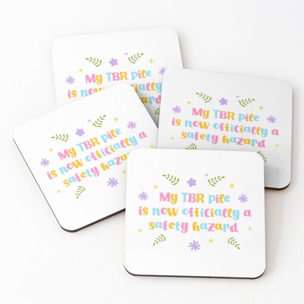 Item preview, My TBR pile is now officially a safety hazard - bright bookish quotes designed and sold by Nika Venturini.