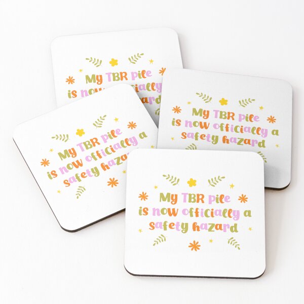 Item preview, My TBR pile is now officially a safety hazard - fall coloured bookish quotes designed and sold by Nika Venturini.