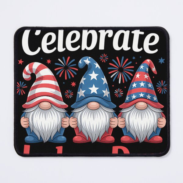 Item preview, Funny Gnomes Gnomies Labor Day Party American Flag designed and sold by vanvyp.