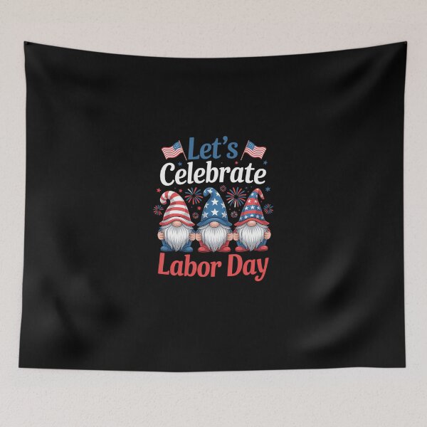 Item preview, Funny Gnomes Gnomies Labor Day Party American Flag designed and sold by vanvyp.