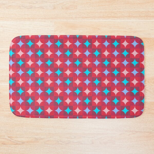 Item preview, Geometric Retro Circles in Red and Blue Pattern Medium Scale designed and sold by lamaddalena.