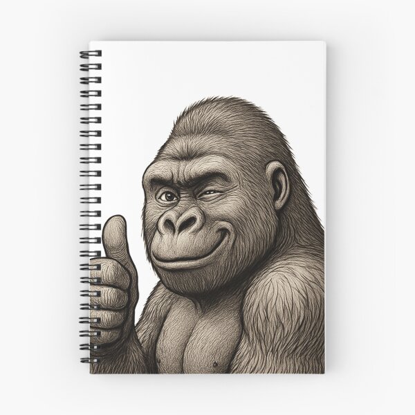 Item preview, Thumbs Up Gorilla - Funny and Positive Ape Illustration designed and sold by corocoro-coron.