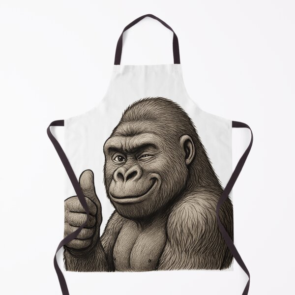 Item preview, Thumbs Up Gorilla - Funny and Positive Ape Illustration designed and sold by corocoro-coron.