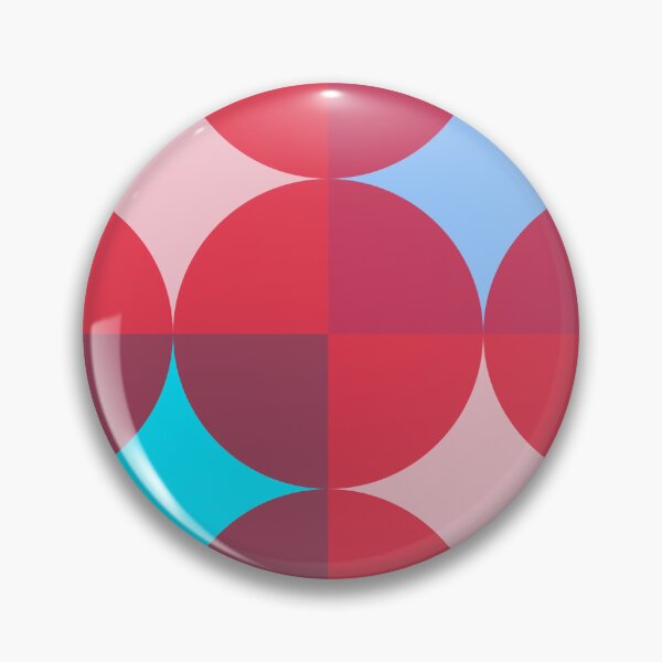 Item preview, Geometric Retro Circles in Red and Blue Pattern Big Scale designed and sold by lamaddalena.