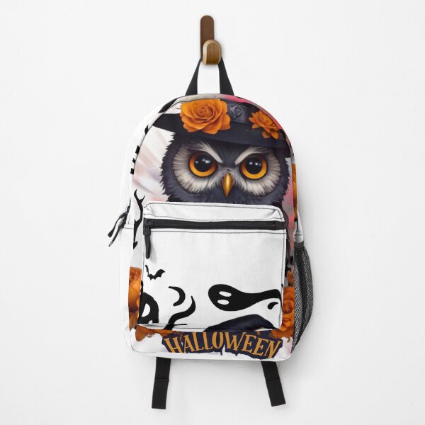 Item preview, Spooky Halloween Owl with Witch Hat Haunted Night Art designed and sold by Medeea Publishing.
