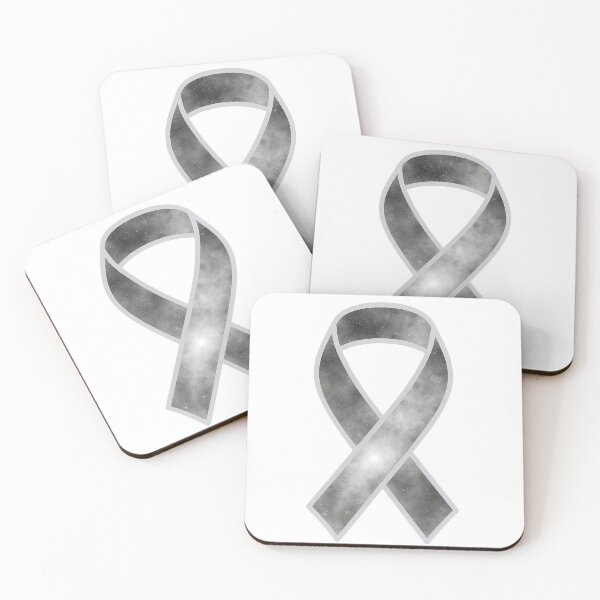 Item preview,  Cosmic Silver / Grey Awareness Ribbon – Brain Cancer, MS & Parkinson’s Support Galaxy Design designed and sold by HealthCoreCommunity.