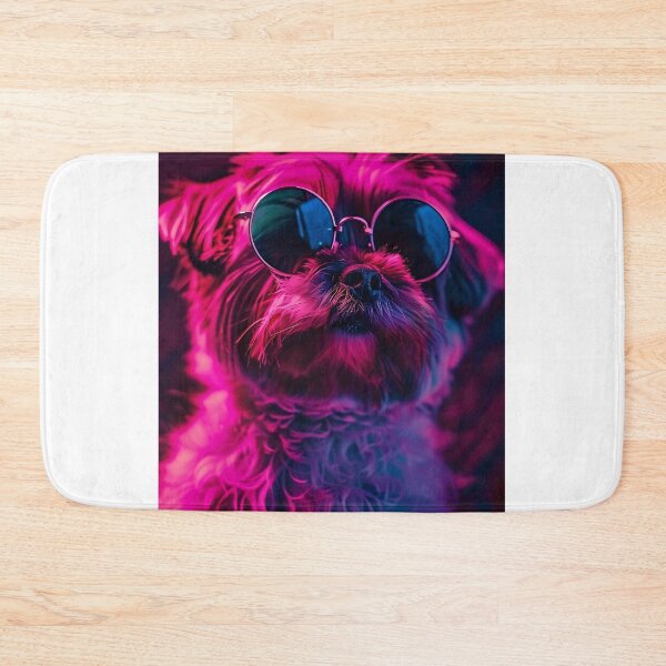 Artikelvorschau, Schöner Hund unter Neonlichtern Wandkunst entworfen und verkauft von Eiwaprints.