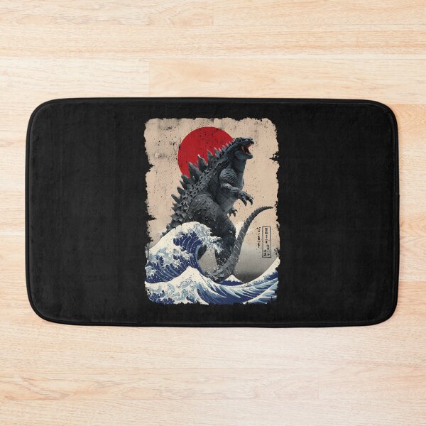 Item preview, Godzilla-And-The-Wave-Tan-Background---Rough designed and sold by custerdrgoe.