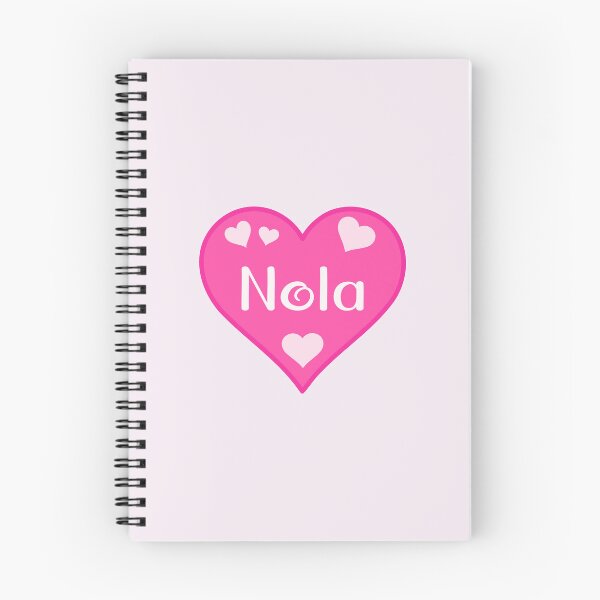 Item preview, Nola Name Pink Heart  designed and sold by Jeallan Designs.