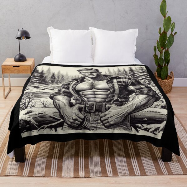 Item preview, Happy Gay Christmas "My Fella" Gay Lumberjack Tom of Finland Tribute Graphic Design designed and sold by ItsAKinkThing.
