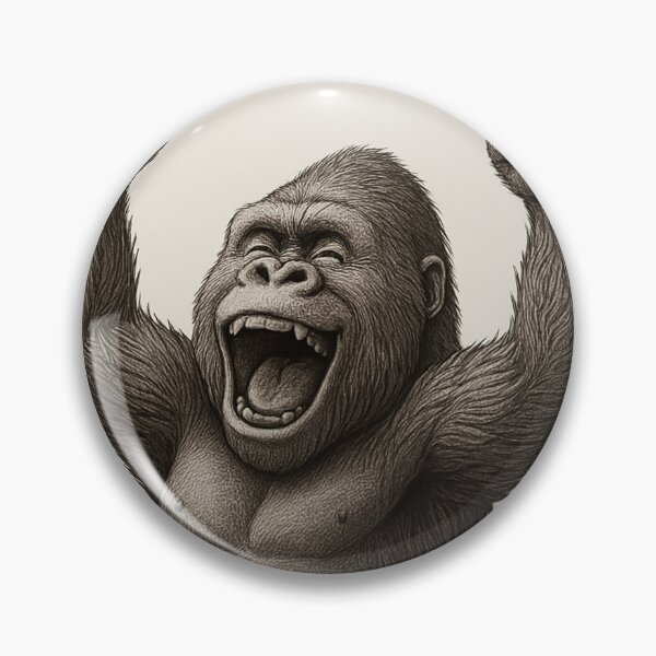 Item preview, Celebrating Gorilla - Joyful and Excited Ape Illustration designed and sold by corocoro-coron.
