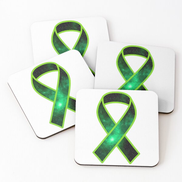 Item preview, Cosmic Green Awareness Ribbon – Mental Health, Kidney Cancer & Organ Donation Galaxy Design designed and sold by HealthCoreCommunity.