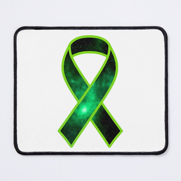 Item preview, Cosmic Green Awareness Ribbon – Mental Health, Kidney Cancer & Organ Donation Galaxy Design designed and sold by HealthCoreCommunity.